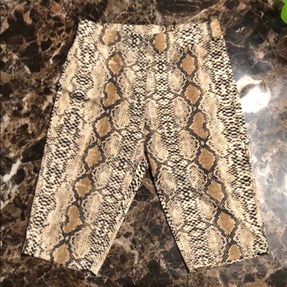 Snake print biker shorts